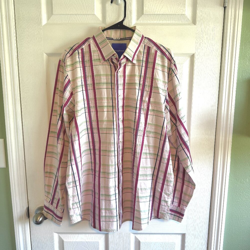 Tommy Bahama Button Down Long Sleeve Cotton Men's Shirt Sizes Large